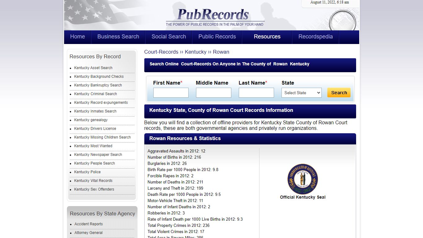 Rowan County, Kentucky Court Records
